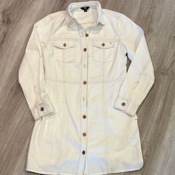 Frye Jackets & Blazers - Women's Frye White Long Denim Dress